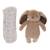Doudou lapin et son plaitoilé 05 Marron 2 - vertbaudet enfant 