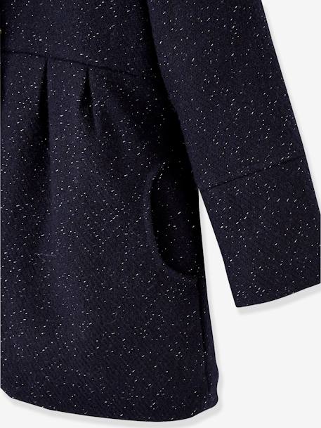 Manteau à capuche fille drap de laine Marine grisé 8 - vertbaudet enfant 