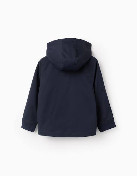 Veste avec capuche amovible Beige clair+Bleu foncé 9 - vertbaudet enfant 