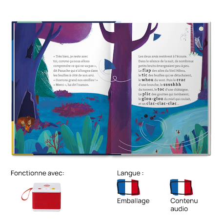 Livre avec livre audio jacques l'ours insomniaque - à lire et écouter Multicolore 2 - vertbaudet enfant 
