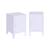 Lot de 2 tables de chevet industrielle métal, 1 porte Bleu gris+Lilas 8 - vertbaudet enfant 