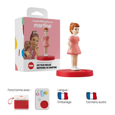 Figurine audio faba pour conteuse et boite à histoires - les plus belles histoires de martine Multicolore 4 - vertbaudet enfant 