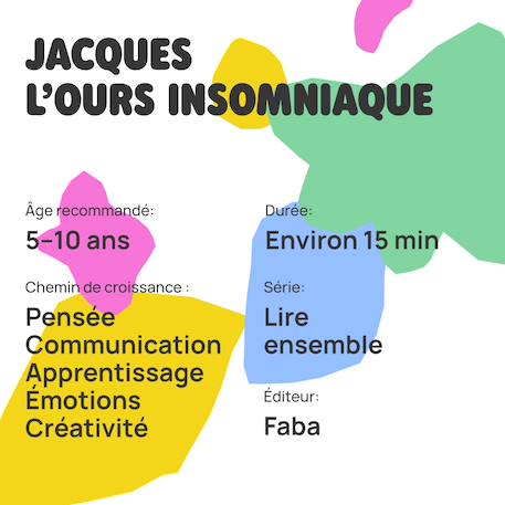 Livre avec livre audio jacques l'ours insomniaque - à lire et écouter Multicolore 5 - vertbaudet enfant 
