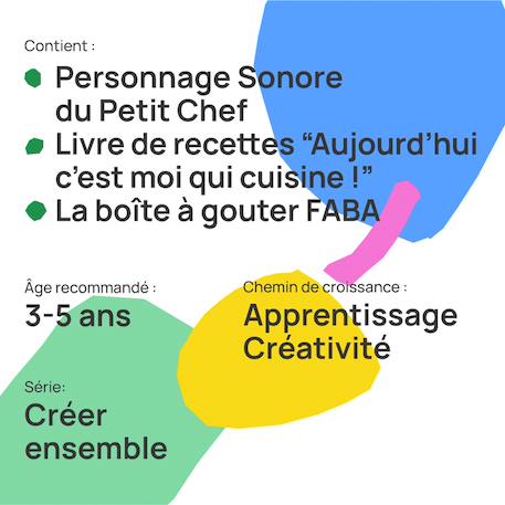 Livre, personnage et boîte à goûter - Kit créatif aujourd'hui c'est moi qui cuisine ! Multicolore 3 - vertbaudet enfant 