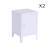 Lot de 2 tables de chevet industrielle métal, 1 porte Bleu gris+Lilas 12 - vertbaudet enfant 