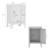 Lot de 2 tables de chevet industrielle métal, 1 porte Bleu gris+Lilas 9 - vertbaudet enfant 