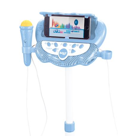 Microphone bluey sur pied ajustable lumineux avec enceinte, 2 micros et effets vocaux, enceinte bluetooth Bleu 3 - vertbaudet enfant 
