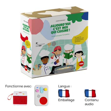 Livre, personnage et boîte à goûter - Kit créatif aujourd'hui c'est moi qui cuisine ! Multicolore 2 - vertbaudet enfant 