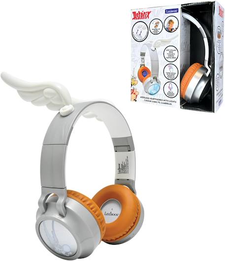 Casque lumineux pliable bluetooth et filaire astérix avec limitation du volume Gris 1 - vertbaudet enfant 