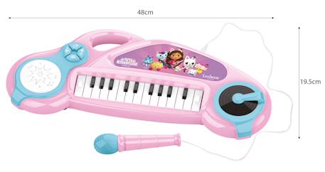Piano électronique pour enfants gabby et la maison magique avec effets lumineux et microphone - 24 touches Rose 4 - vertbaudet enfant 