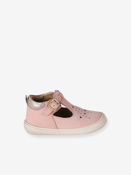 Chaussures premiers pas bébé à boucle or+rose 7 - vertbaudet enfant 
