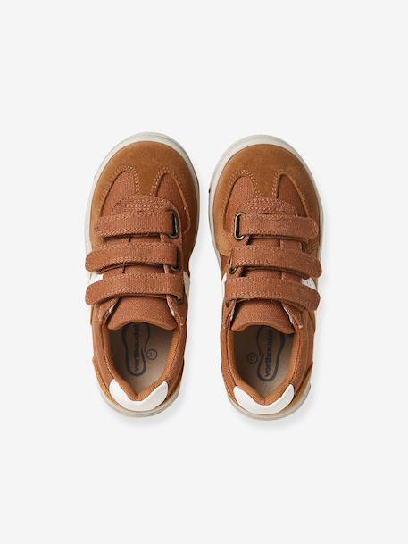 Baskets enfant garçon à scratchs marron 4 - vertbaudet enfant 