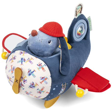Avion d'activités,  jouet sensoriel, Jules le chien Bleu, rouge, blanc 3 - vertbaudet enfant 