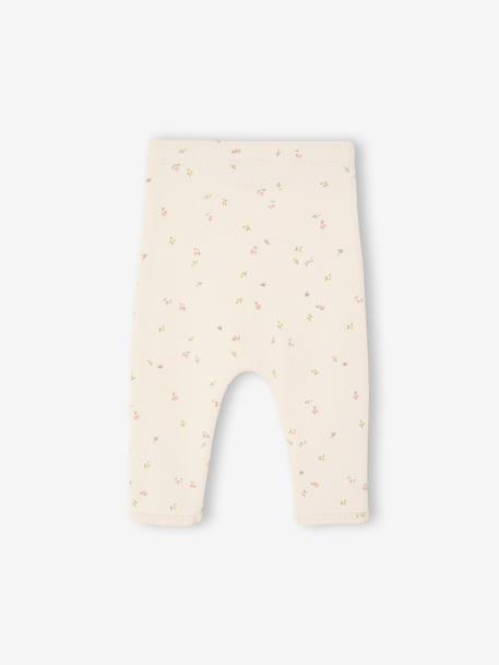 Legging bébé fille en côtes rose+vanille 2 - vertbaudet enfant 