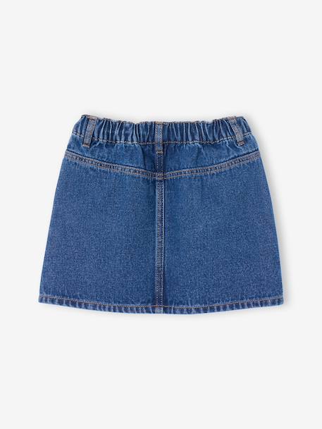 Jupe en jean fille bleu clair+bleu moyen+denim brut 6 - vertbaudet enfant 