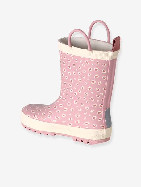 Bottes de pluie fille caoutchouc imprimé collection maternelle beige imprimé+rose imprimé 9 - vertbaudet enfant 