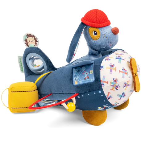 Avion d'activités,  jouet sensoriel, Jules le chien Bleu, rouge, blanc 2 - vertbaudet enfant 