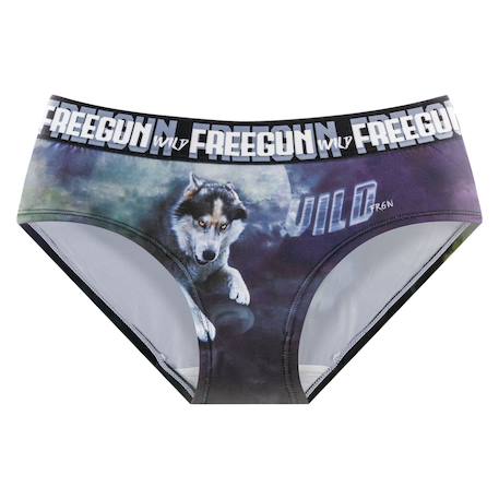 Lot de 4 culottes fille wild animals Rose/violet/noir/marron 6 - vertbaudet enfant 