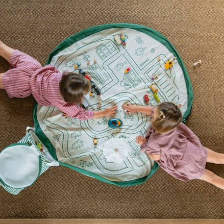 Tapis de jeu & panier à jouets- zoo Orange naturel, vert et bleu+Rose+Vert & couleur naturelle 15 - vertbaudet enfant 