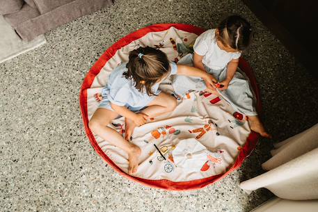 Tapis de jeu & sac à jouets-circus Rouge et multicouleur 3 - vertbaudet enfant 