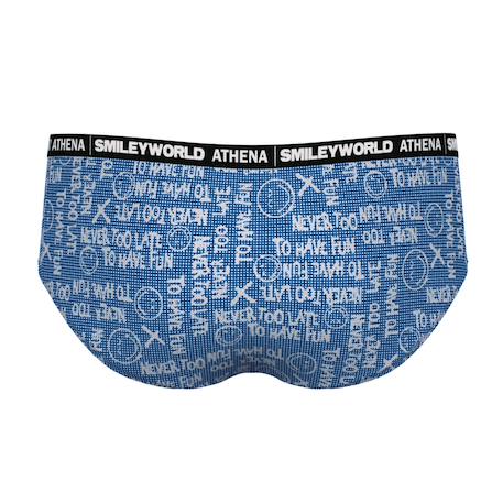 Boxer smileyworld® |  fille Bleu jean imprimé+Noir / Multicolore imprimé+Noir imprimé 2 - vertbaudet enfant 