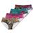 Lot de 4 culottes  imprimé origami Rose/violet/turquoise/noir/beige 1 - vertbaudet enfant 