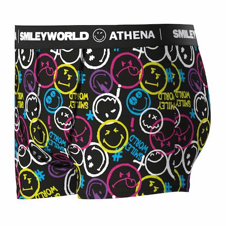 Boxer garçon smileyworld® i Bleu jean imprimé+Noir imprimé+Noir imprimé smiley+Noir Multicolore imprimé+Noir Multicolore imprimé 7 - vertbaudet enfant 