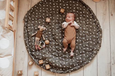 Organic tapis d´éveil & sac - oiseaux Gris foncer & blanc 3 - vertbaudet enfant 