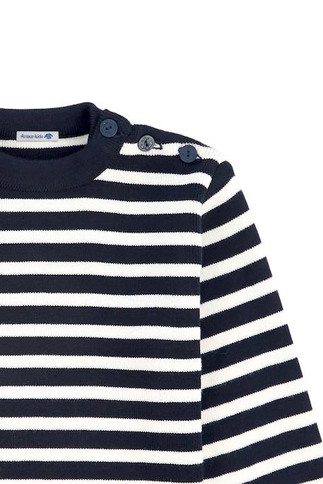 Pull marin rayé  fouesnant enfant Nature/navire+Navire/nature 6 - vertbaudet enfant 