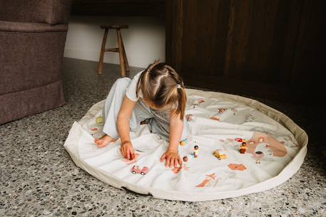 Tapis de jeu & sac à jouets-fairy world Vert, rose et naturel 2 - vertbaudet enfant 