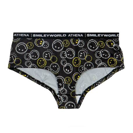 Boxer smileyworld® |  fille Bleu jean imprimé+Noir / Multicolore imprimé+Noir imprimé 15 - vertbaudet enfant 