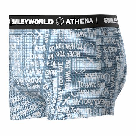Boxer garçon smileyworld® i Bleu jean imprimé+Noir imprimé+Noir imprimé smiley+Noir Multicolore imprimé+Noir Multicolore imprimé 2 - vertbaudet enfant 