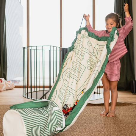 Tapis de jeu & panier à jouets- zoo Orange naturel, vert et bleu+Rose+Vert & couleur naturelle 14 - vertbaudet enfant 