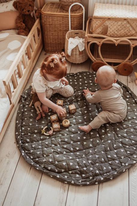 Organic tapis d´éveil & sac - oiseaux Gris foncer & blanc 5 - vertbaudet enfant 