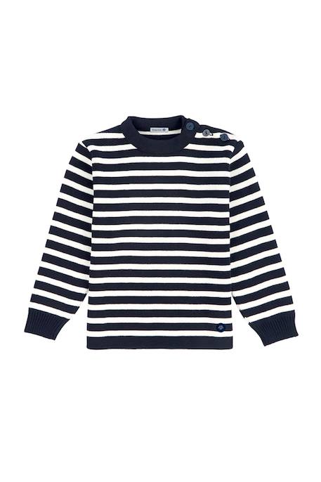 Pull marin rayé  fouesnant enfant Nature/navire+Navire/nature 5 - vertbaudet enfant 