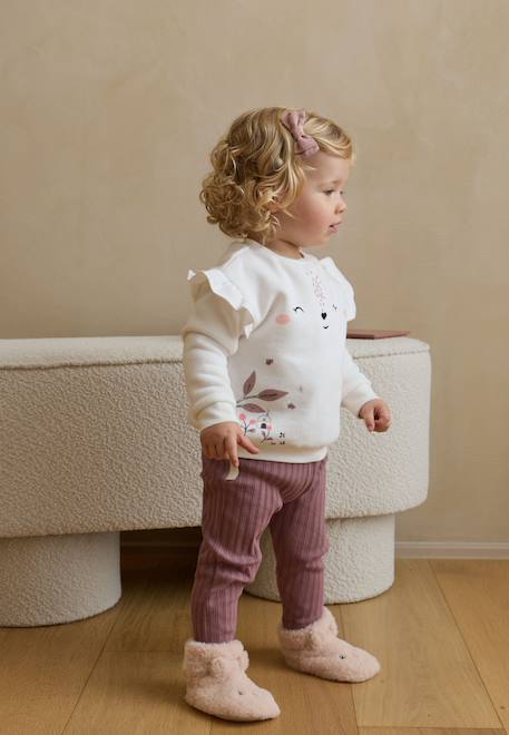 Ensemble enfant sweat en molleton et legging sora Rose 1 - vertbaudet enfant 