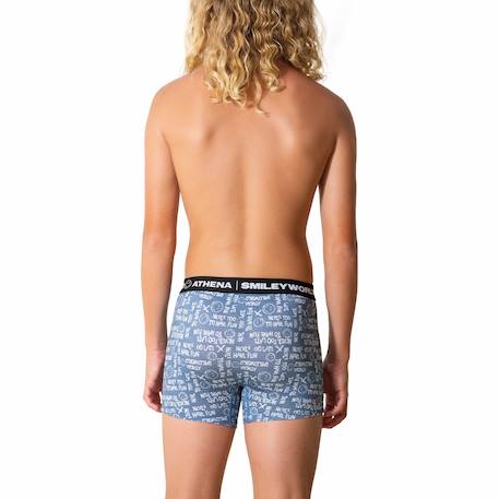 Boxer garçon smileyworld® i Bleu jean imprimé+Noir imprimé+Noir imprimé smiley+Noir Multicolore imprimé+Noir Multicolore imprimé 5 - vertbaudet enfant 