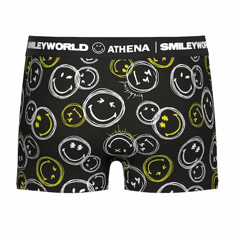 Boxer garçon smileyworld® i Bleu jean imprimé+Noir imprimé+Noir imprimé smiley+Noir Multicolore imprimé+Noir Multicolore imprimé 23 - vertbaudet enfant 