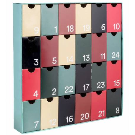 Calendrier de l'avent village de noël Bleu 3 - vertbaudet enfant 