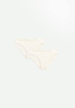 Lot de 2 culottes fille écrues saeva  - vertbaudet enfant