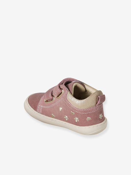 Chaussures premiers pas bébé velcro beige imprimé+bleu imprimé+bois de rose+bronze+lot rose+mauve+or+rose+rose imprimé+rose poudré+turquoise+vert imprimé 50 - vertbaudet enfant 