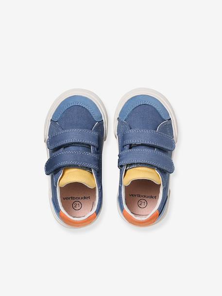 Baskets bébé à scratchs beige imprimé+lot bleu 9 - vertbaudet enfant 