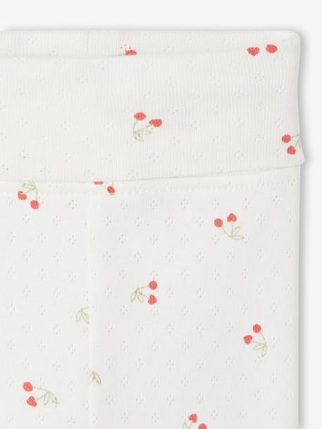 Legging bébé fille maille ajourée écru 3 - vertbaudet enfant 