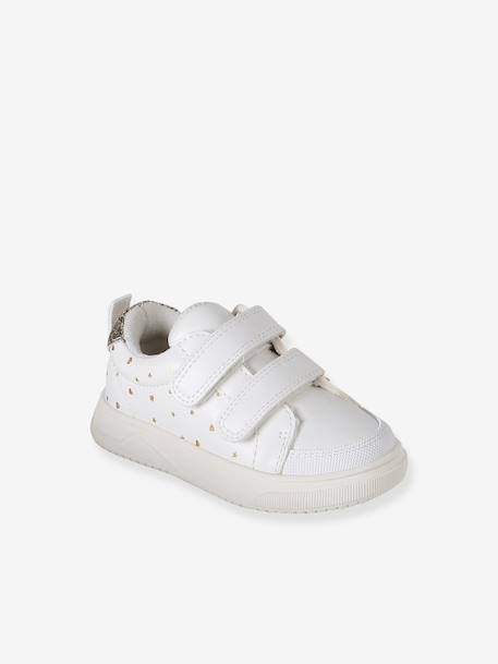 Baskets bébé scratch blanc imprimé 1 - vertbaudet enfant 