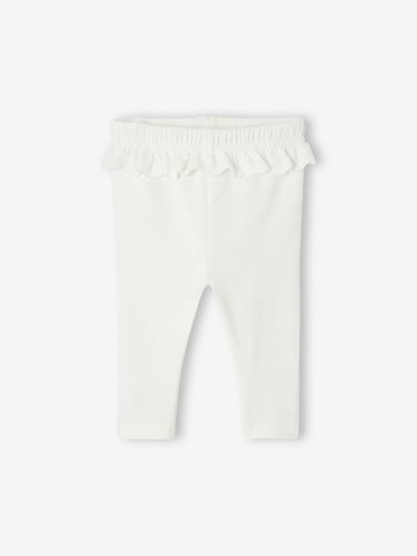 Legging naissance fille jersey écru 1 - vertbaudet enfant 