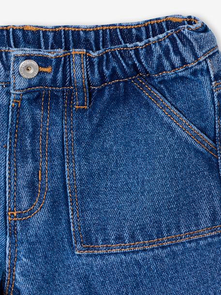 Short en jean fille bleu clair+bleu moyen+denim brut 7 - vertbaudet enfant 