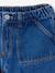 Short en jean fille bleu clair+bleu moyen+denim brut 7 - vertbaudet enfant 