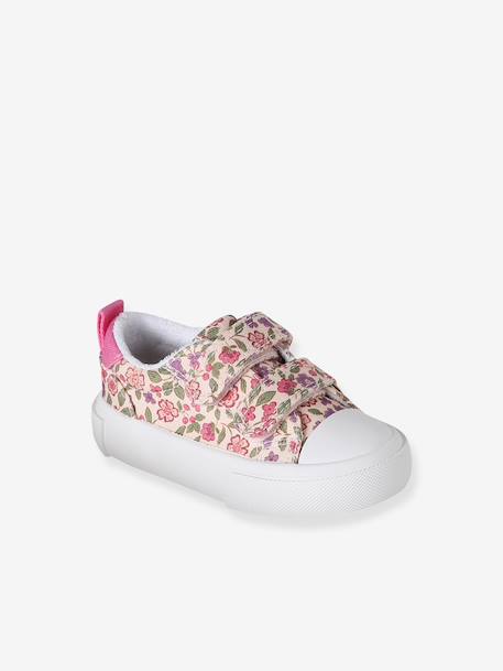 Baskets scratchées bébé rayé bleu+rose imprimé 11 - vertbaudet enfant 