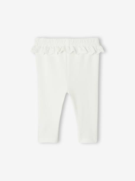 Legging naissance fille jersey écru 2 - vertbaudet enfant 