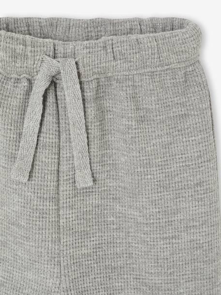 Pantalon garçon naissance en nid d'abeille gris chiné 3 - vertbaudet enfant 